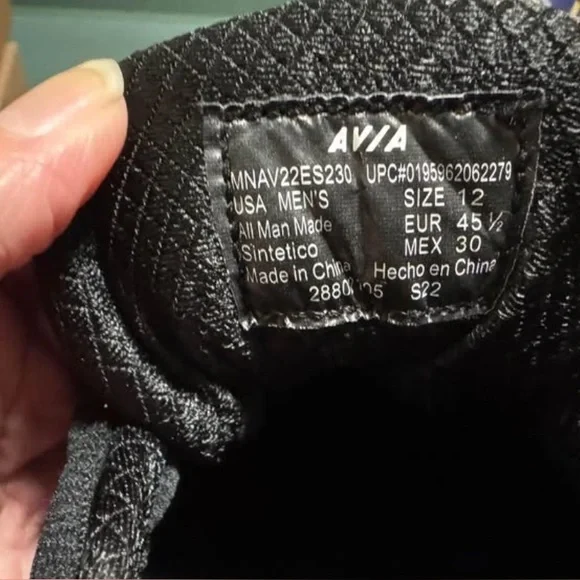 Mens Avia Black Athletic Shoes Size 12 - Picture 6 of 6